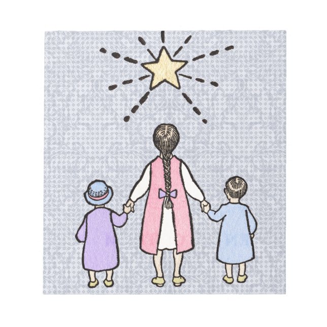 Twinkle Twinkle Little Star Vintag Kinderzimmer Rh Notizblock (Vorderseite)