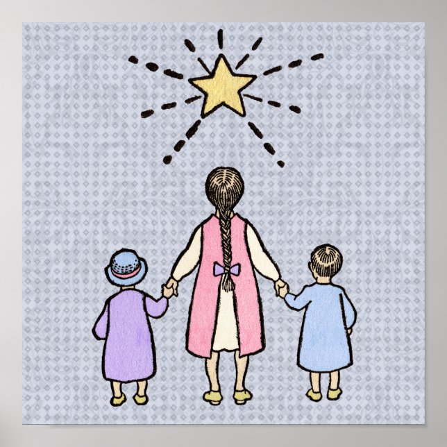Twinkle Twinkle Little Star Vintag Kinderzimmer Rh Poster (Vorne)