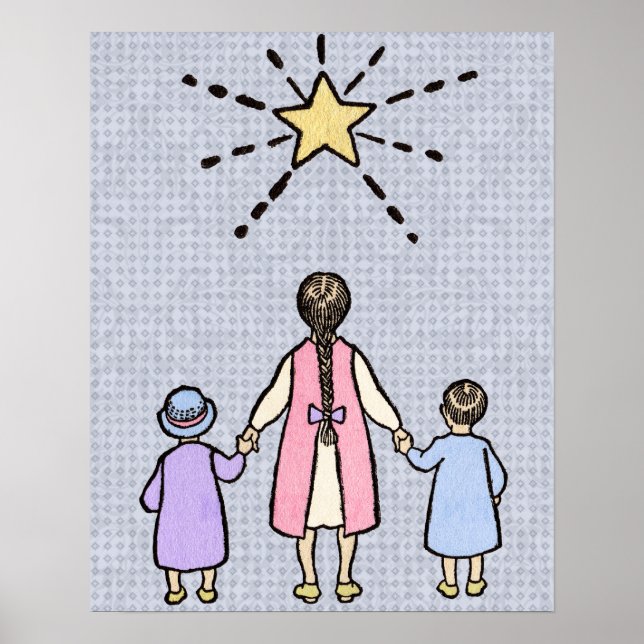 Twinkle Twinkle Little Star Vintag Kinderzimmer Rh Poster (Vorne)
