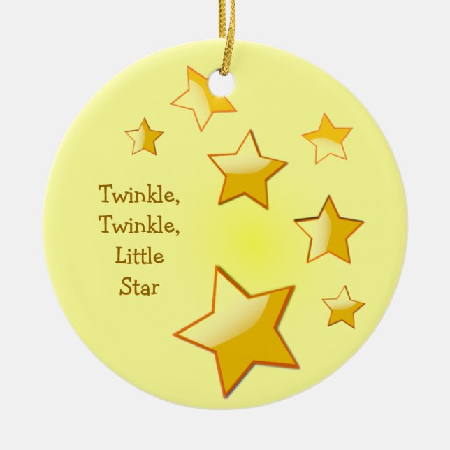 Twinkle, Twinkle, Little Star Yellow Ornament (Vorne)