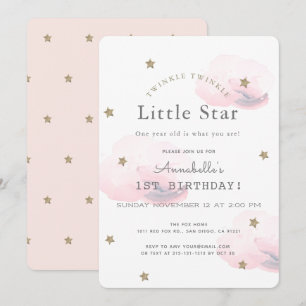 Twinkle Twinkle Little Star zum Geburtstag Einladu Einladung