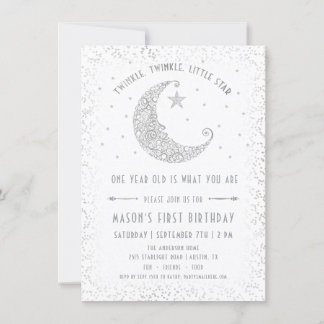 Twinkle Twinkle Little Star zum Geburtstag Einladu Einladung