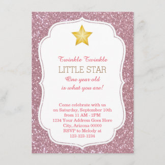 Twinkle Twinkle Little Star zum Geburtstag Einladu Einladung
