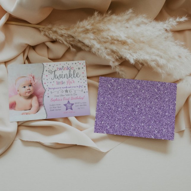 Twinkle Twinkle Little Star zum Geburtstag Einladu Einladung (Von Creator hochgeladen)