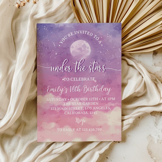 Twinkle Twinkle Little Stars Einladung zum Geburts (Von Creator hochgeladen)