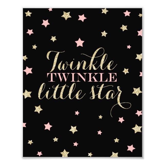 Twinkle Twinkle Little Stars Kinderzimmer drucken Fotodruck (Vorne)