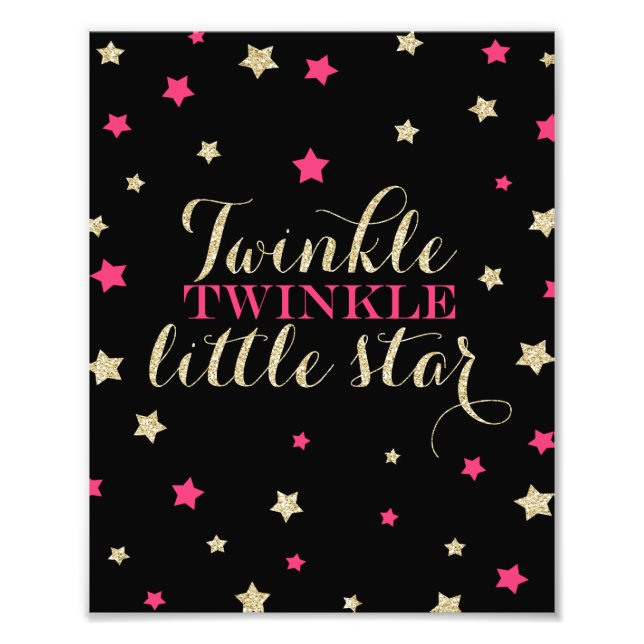 Twinkle Twinkle Little Stars Kinderzimmer drucken Fotodruck (Vorne)