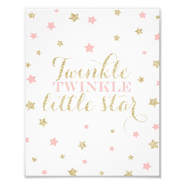 Twinkle Twinkle Little Stars Kinderzimmer drucken Fotodruck (Vorne)