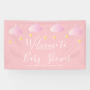 Twinkle Twinkle Pink Baby Girl Dusche Empfang Banner