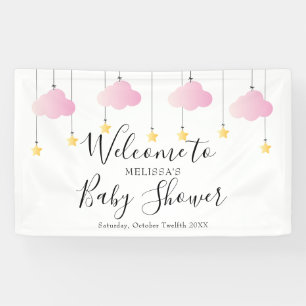 Twinkle Twinkle Pink Girl Baby Dusche Empfang Banner