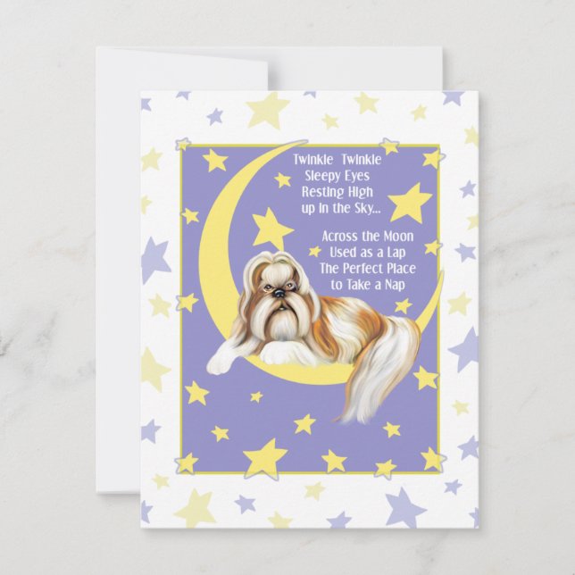 Twinkle Twinkle Shih Tzu Einladung (Vorderseite)
