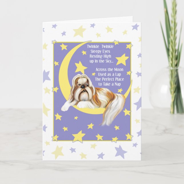 Twinkle Twinkle Shih Tzu Karte (Vorderseite)
