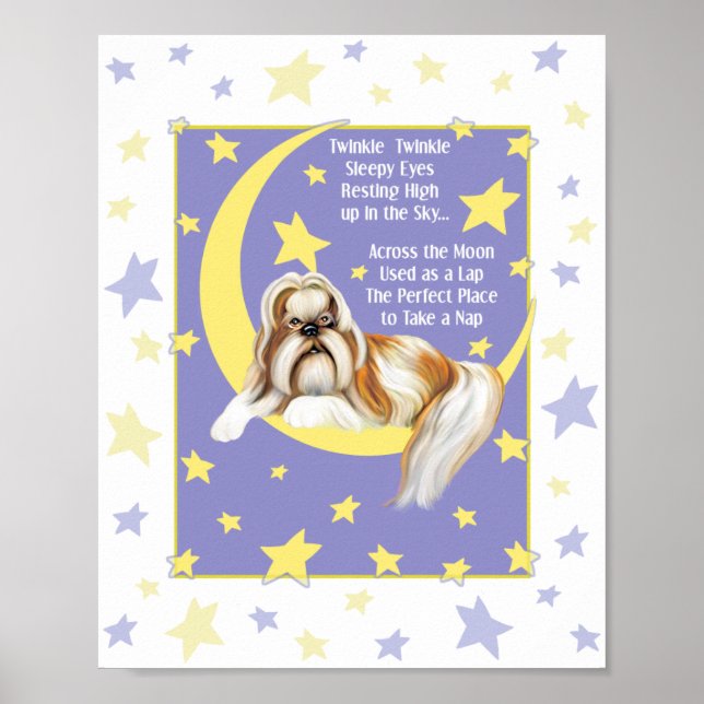 Twinkle Twinkle Shih Tzu Poster (Vorne)