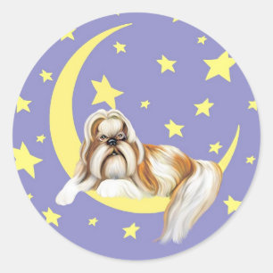 Twinkle Twinkle Shih Tzu Runder Aufkleber