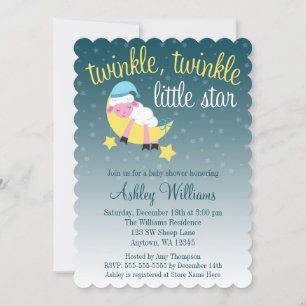 Twinkle Twinkle Star Lamb Die Kinderdusche schneid Einladung