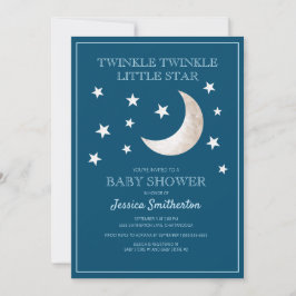 Twinkle Twinkle Stars Moon Baby Boy Baby Dusche Einladung