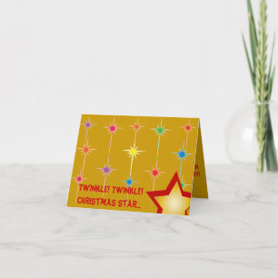 Twinkle Twinkle Weihnachtsstern..-Passen Sie auf. Feiertagskarte