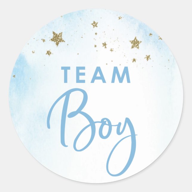 Twinkle Twinkler Gender Reveal Stickers Team Boy (Vorderseite)