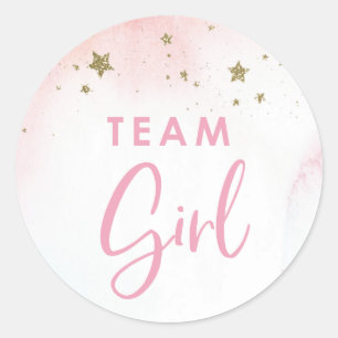 Twinkle Twinkler Gender Reveal Stickers Team Girl