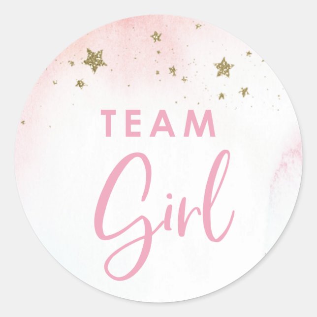 Twinkle Twinkler Gender Reveal Stickers Team Girl (Vorderseite)