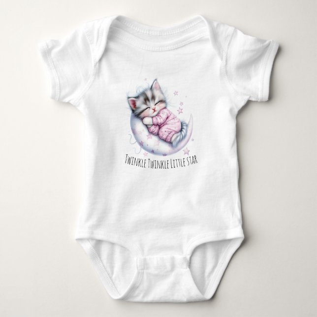 Twinkle Whiskers — Moonlit Baby Dreams Baby Strampler (Vorderseite)