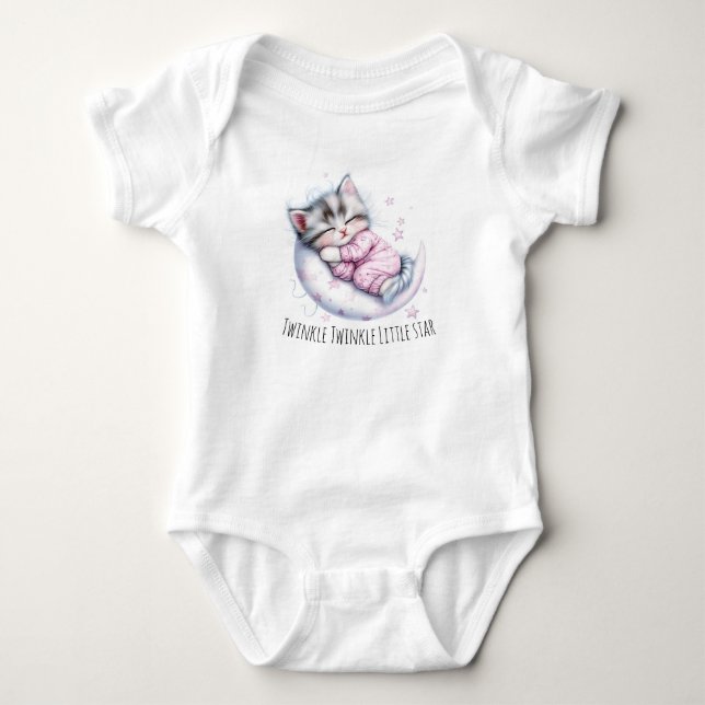 Twinkle Whiskers — Moonlit Baby Dreams Strampler (Vorderseite)