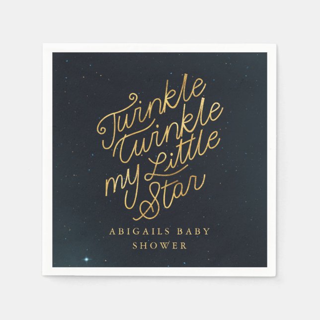 Twinkle winken meinen kleinen Stern Serviette (Vorderseite)