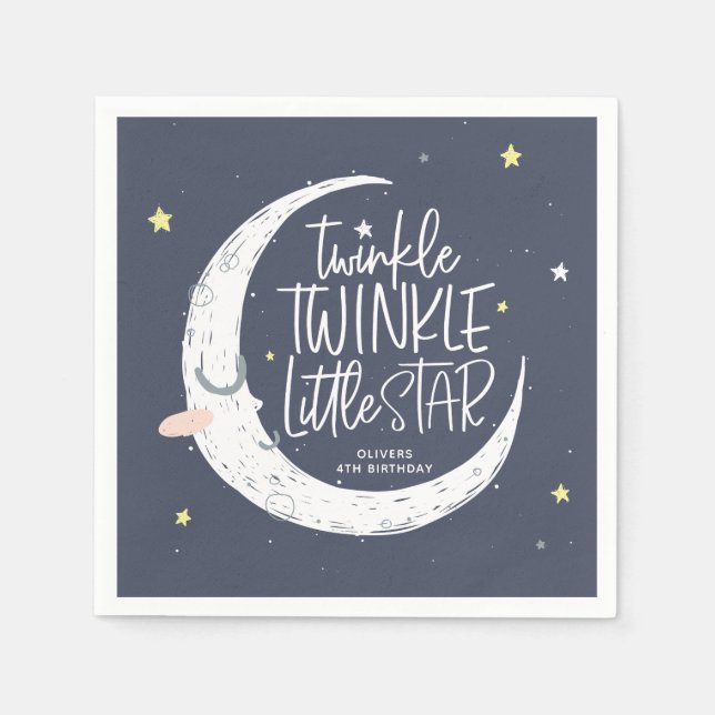 Twinkle, winzige kleine Geburtstagsparty Serviette (Vorderseite)