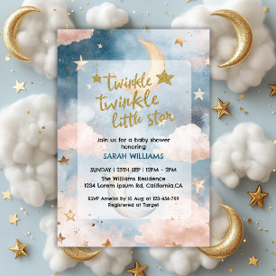 Twinkle winzige kleine Stern-Gender-Babydusche Einladung