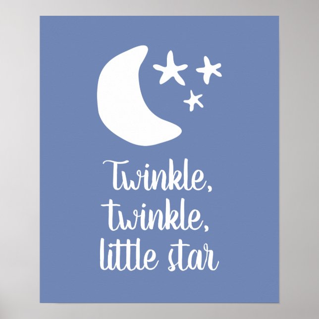 Twinkle winzige kleine Stern niedliches Baby Kinde Poster (Vorne)