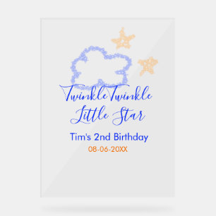 Twinkle winziger kleiner Star Geburtstag lila oran Acrylschild