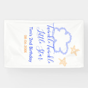 Twinkle winziger kleiner Star Geburtstag lila oran Banner