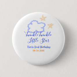 Twinkle winziger kleiner Star Geburtstag lila oran Button