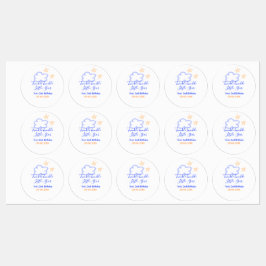 Twinkle winziger kleiner Star Geburtstag lila oran Etiketten