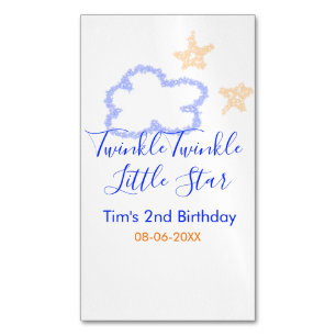Twinkle winziger kleiner Star Geburtstag lila oran Magnetische Visitenkarte