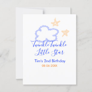 Twinkle winziger kleiner Star Geburtstag lila oran Postkarte