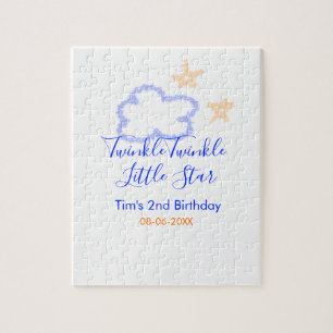 Twinkle winziger kleiner Star Geburtstag lila oran Puzzle