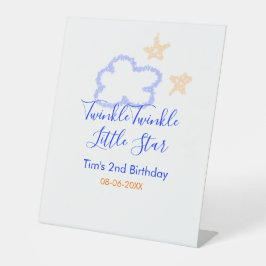 Twinkle winziger kleiner Star Geburtstag lila oran Sockelschild