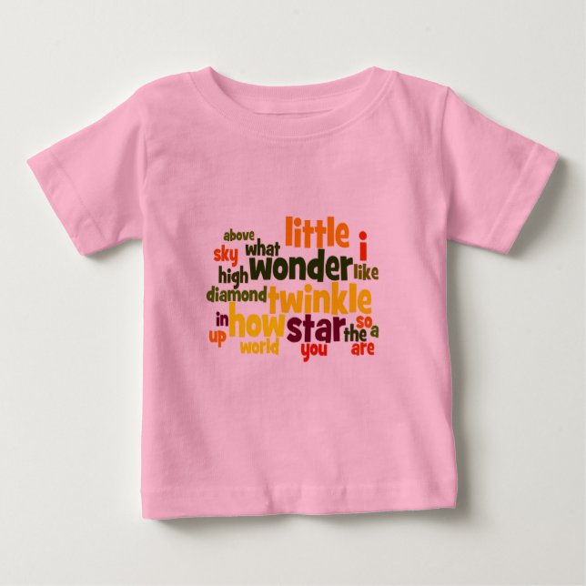 Twinkle, winziger Little-Star-Langleinenschläfer-T Baby T-shirt (Vorderseite)