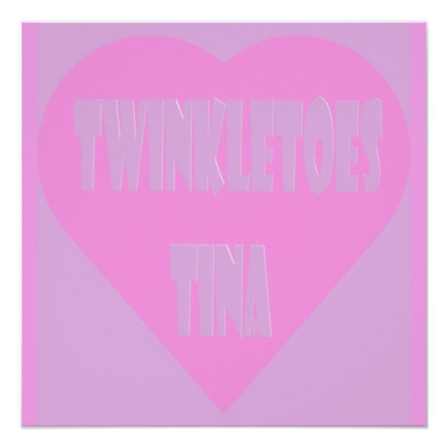 Twinkle Zehen Tina Pink und Lila Pastellfarben Her Poster (Vorderseite)