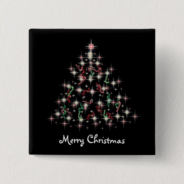 TwinkleTree Candycane und Band Button (Vorderseite)