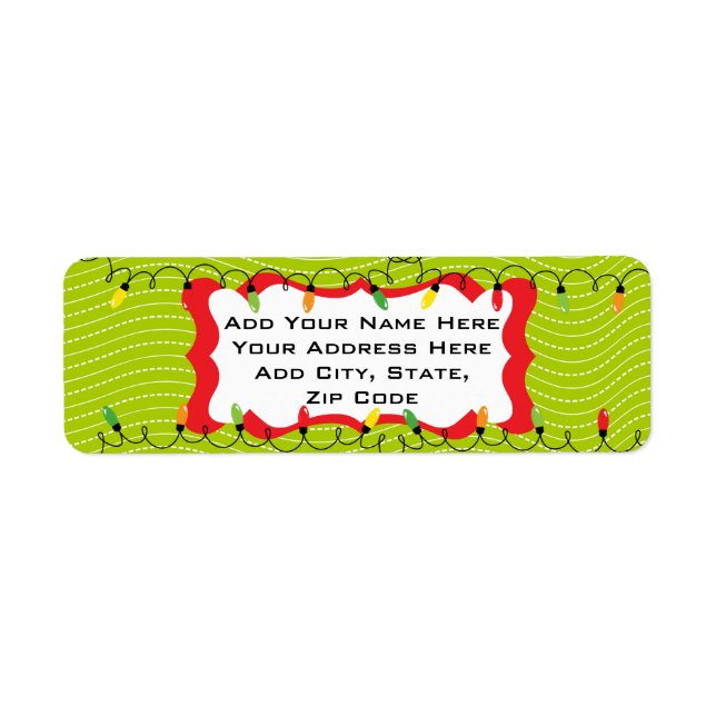 Twinklight Weihnachtsfeiertagsadressen Labels (Vorne)