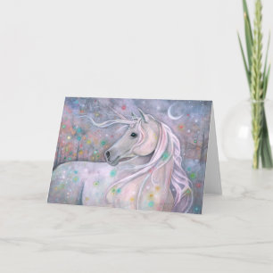 "Twinkling Lights" Einicorn Watercolor Fantasy Art Karte