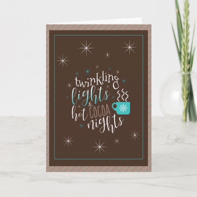 Twinkling Lights Hot Cocoa Nights ID593 Karte (Vorderseite)