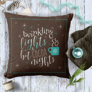 Twinkling Lights Hot Cocoa Nights ID593 Kissen