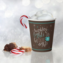 Twinkling Lights Hot Cocoa Nights ID593 Pappbecher