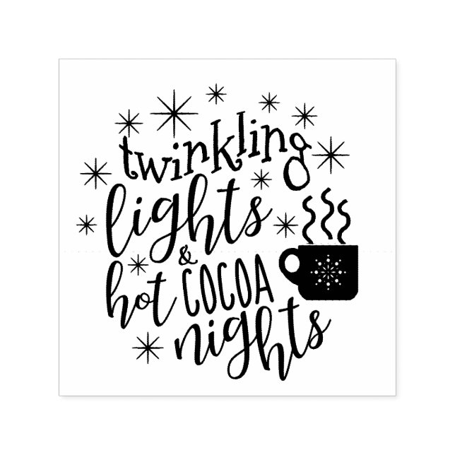 Twinkling Lights Hot Cocoa Nights ID593 Permastempel (Design)