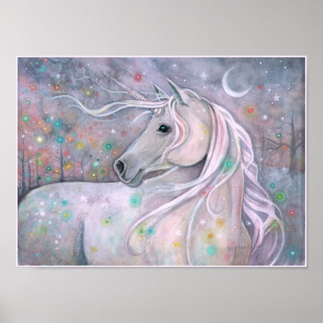 Twinkling Lights Magical Unicorn Molly Harrison Poster (Vorne)