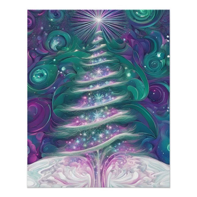 Twinkling Weihnachtsbaum Poster (Vorderseite)