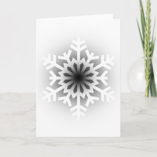 Twinkling White Snowflake Feiertagskarte